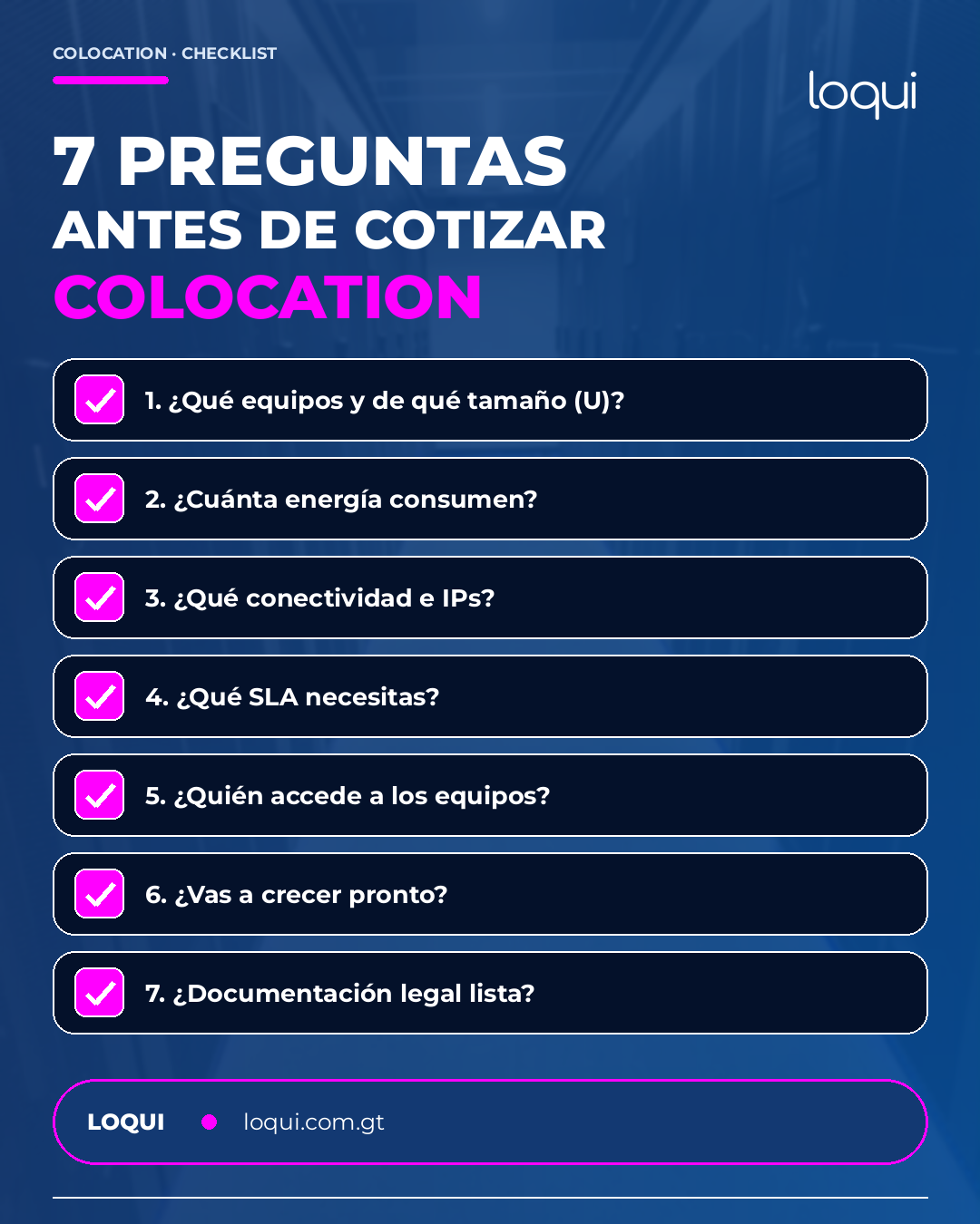 7 preguntas que debes responder antes de cotizar colocation
